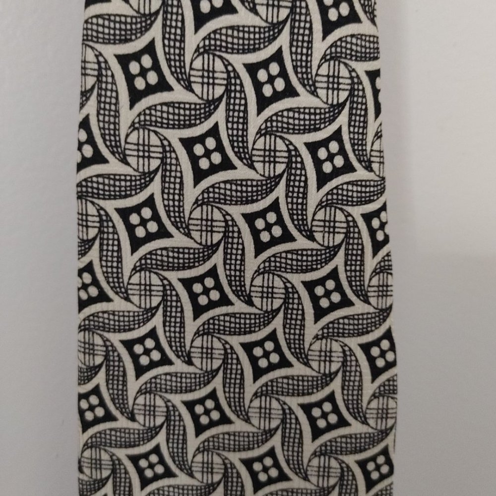 PRIMA Italy Men's (Black Pattern 3) Silk Tie